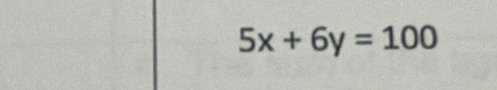 5x+6y=100