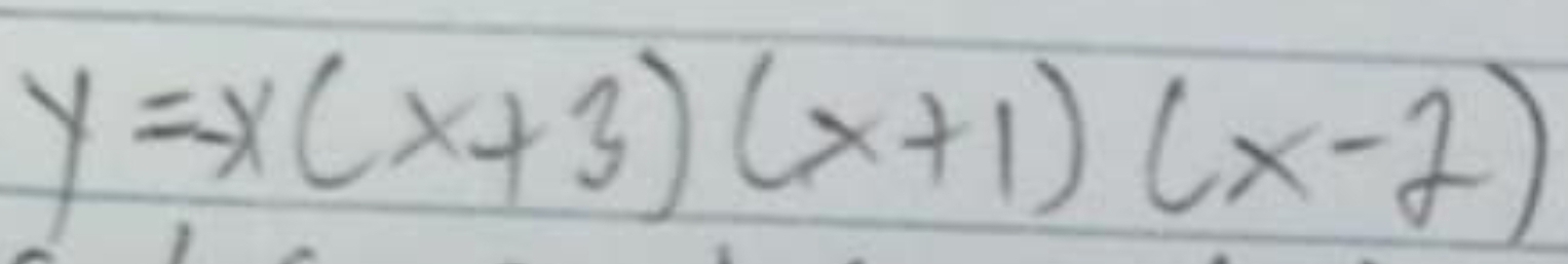 y=x(x+3)(x+1)(x-2)