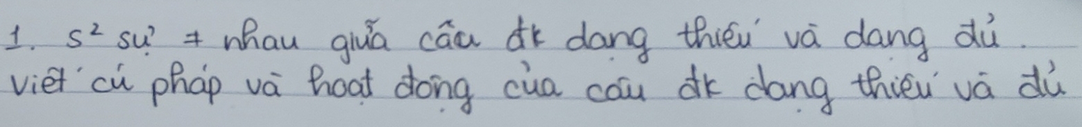 s^2 su? + mhau giuá cāu dí dong thén và dōng dù. 
viet cu phap vá hoat dong cua cau dk dang thièn vá dù