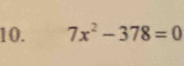 7x^2-378=0