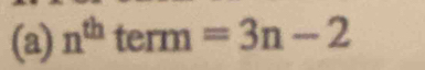 n^(th)term =3n-2