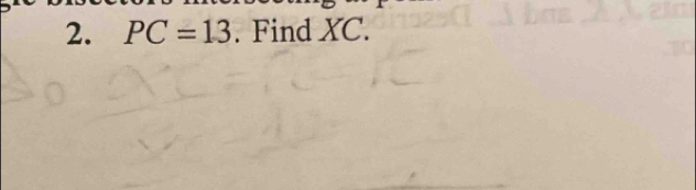 PC=13. Find XC.