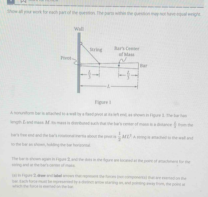 Solved: Show all your work for each part of the question. The parts ...