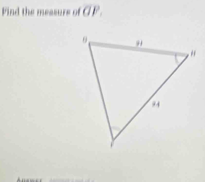 Find the measure of CF.