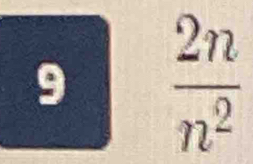  2n/n^2 