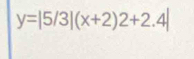 y=|5/3|(x+2)2+2.4|