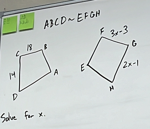 ABCD~EFGH
 
Solve for x.