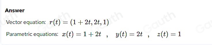 Solved: Find a vector equation and parametric equations for the line ...