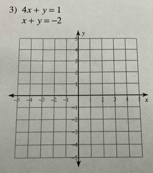 4x+y=1
x+y=-2
x