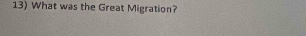 What was the Great Migration?