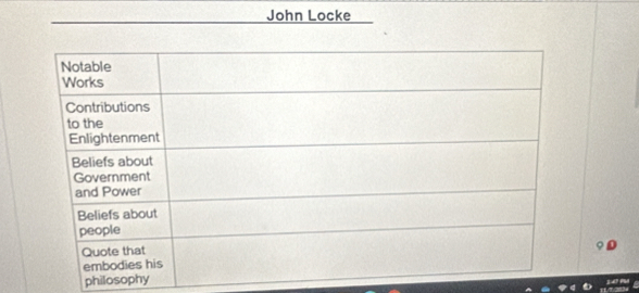 John Locke 
philosophy 
1 4” 9