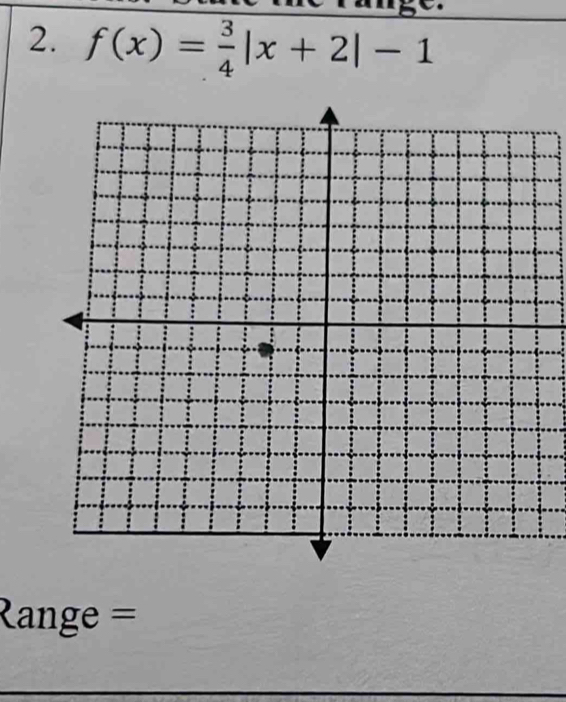 f(x)= 3/4 |x+2|-1
) 
(ar ge −