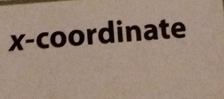 x-coordinate