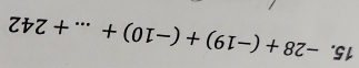 -28+(-19)+(-10)+...+242