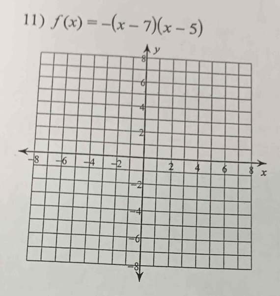 f(x)=-(x-7)(x-5)