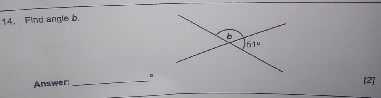 Find angle b.
。
Answer: _[2]