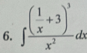 ∈t frac ( 1/x +3)^3x^2dx