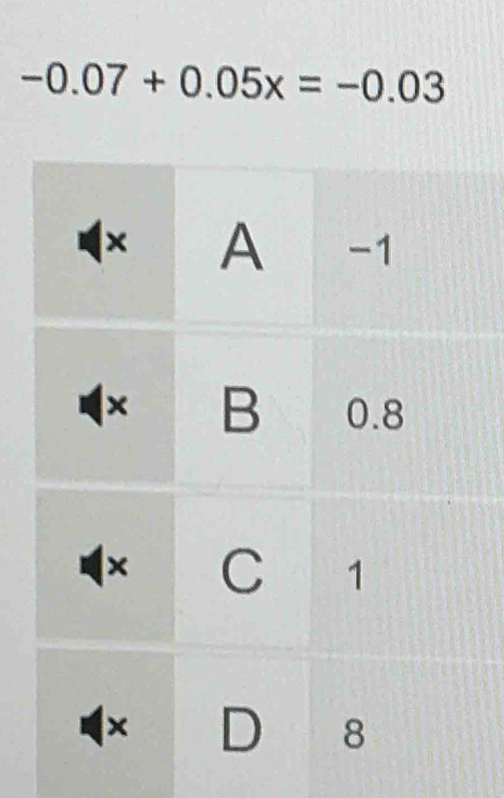 -0.07+0.05x=-0.03