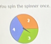 You spin the spinner once.