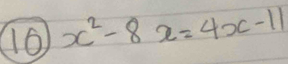 16 x^2-8x=4x-11