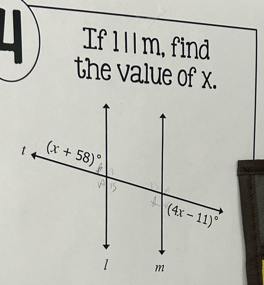 If 1 /lm, find
the value of x.