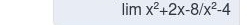 limx^2+2x-8/x^2-4