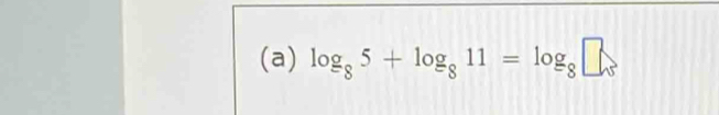 log _85+log _811=log _8□ _N