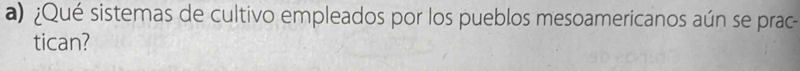 ¿Qué sistemas de cultivo empleados por los pueblos mesoamericanos aún se prac 
tican?