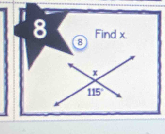 Find x.
8