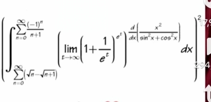 beginbmatrix ∈t _(frac 2^(i=1)^(e^e^2)+1)^(1+frac ∈t _i=1)^2^i(limlimits _x=∈fty (1+ 1/e^x )^x)^- 1^x/e(1+e^x  x^(x+(m^e(frac 1)(∈t _1)^(∈t _0)^efrac e^x|_0^e