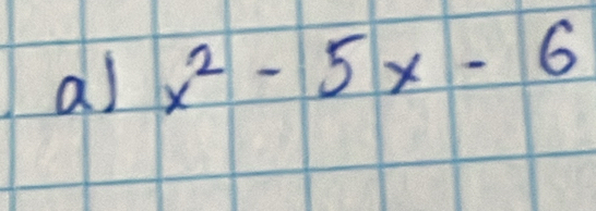 al x^2-5x-6