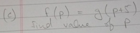 f_1(p)=g(p+5)
find value ob p