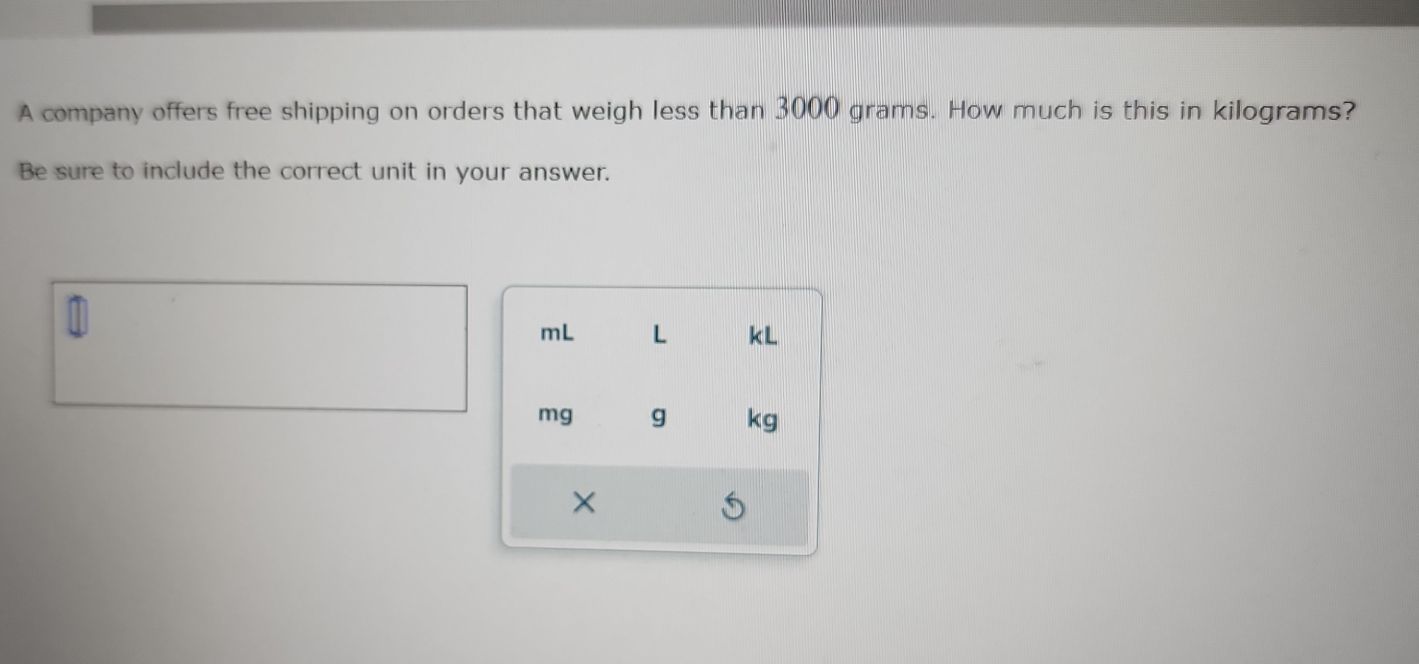 Solved: A company offers free shipping on orders that weigh less than ...