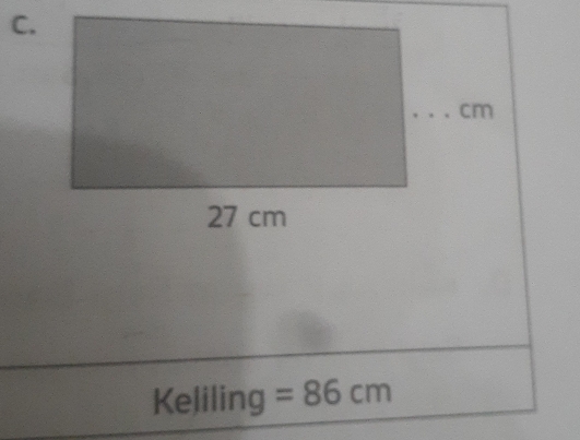 Keliling =86cm