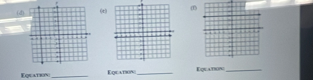 (1) 
(d) (e) 
Equation_ 
Equation:_ Equation:_