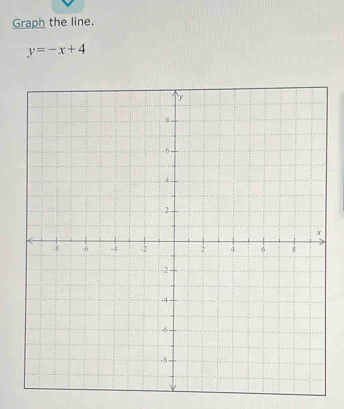 Graph the line.
y=-x+4