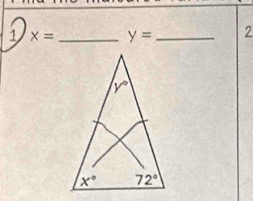 1 X= _ y= _
2