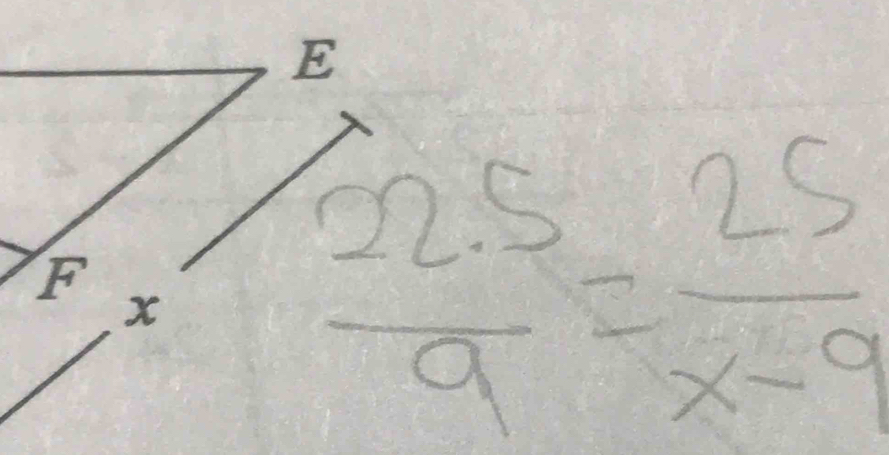  (22.5)/9 = 25/x-9 