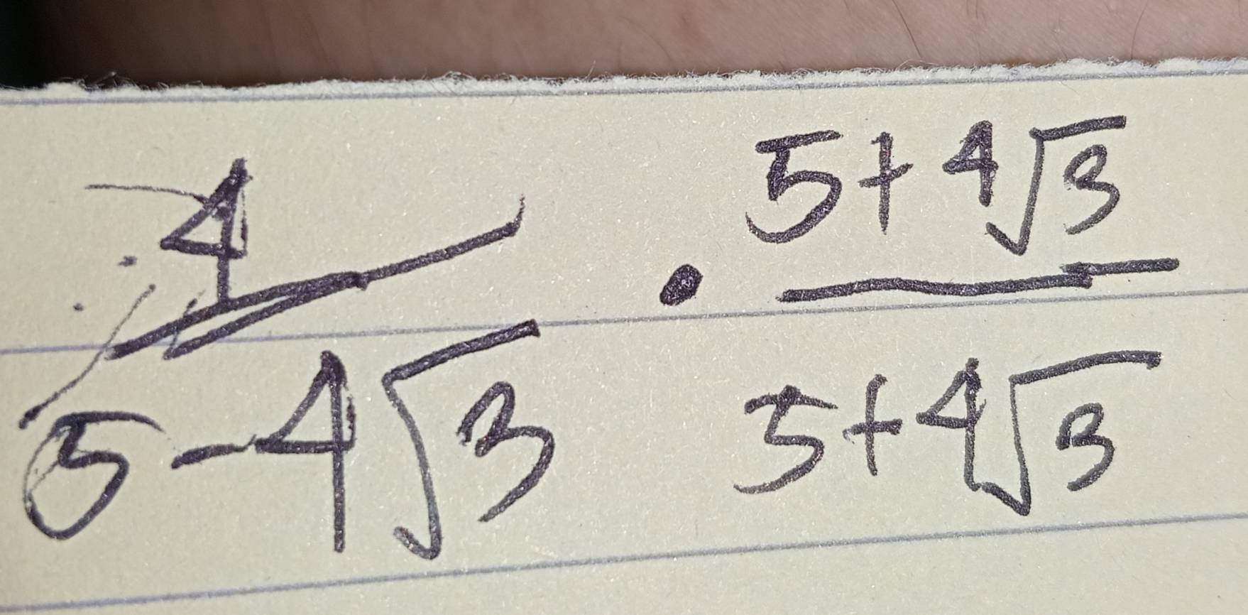  4/5-4sqrt(3) ·  (5+sqrt[4](3))/5+sqrt[4](3) 