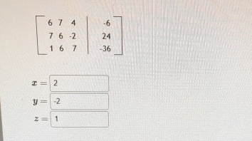 x=2
beginarrayr y=2 z=1 z