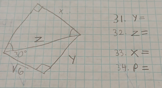 y=
32. z=
33. x=
34. P=