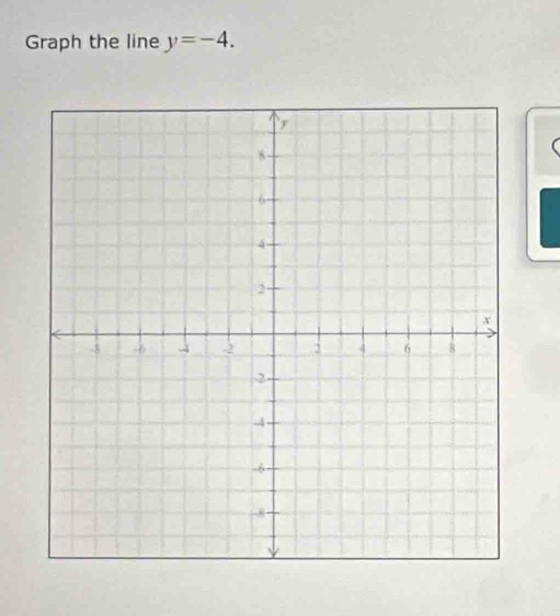 Graph the line y=-4.