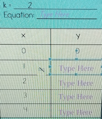 k= 2
_ 
_ 
Equation:_