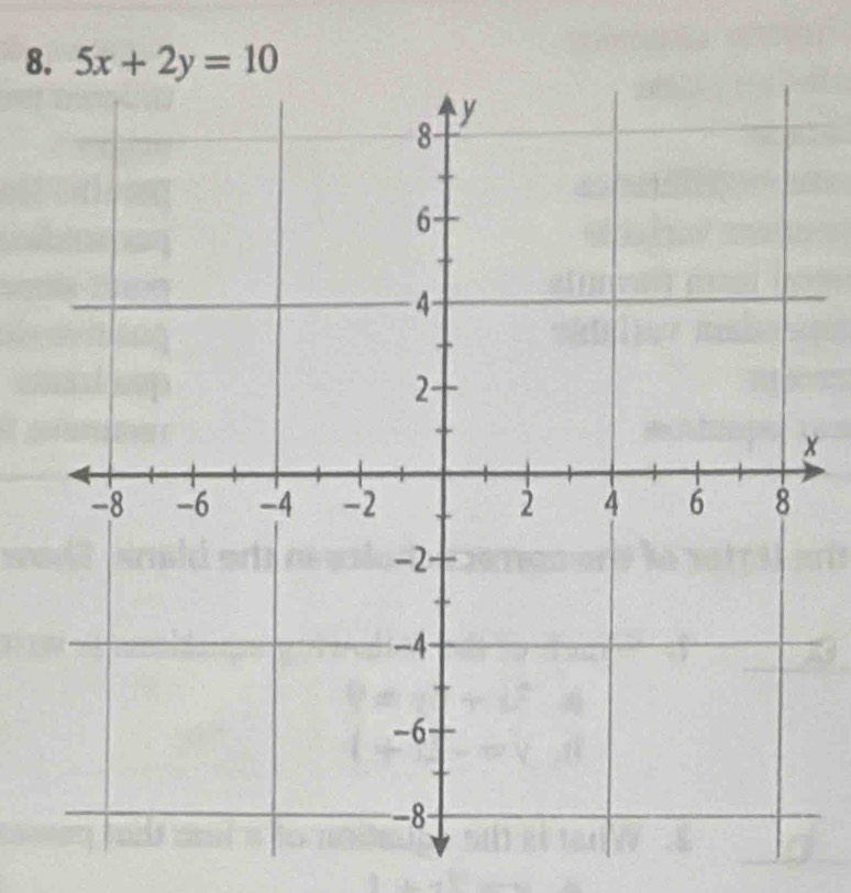 5x+2y=10
x