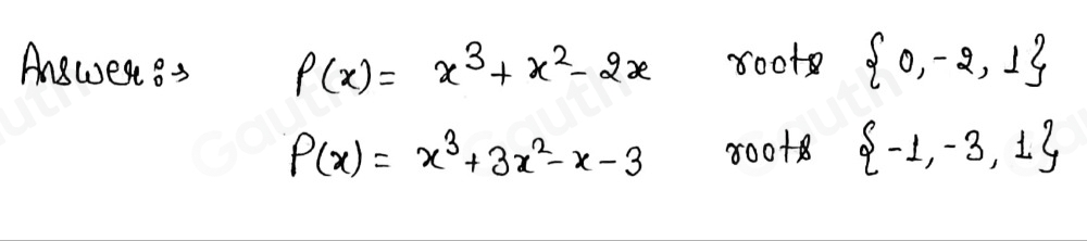 Solved: For each item below, give a polynomial equation with integer ...