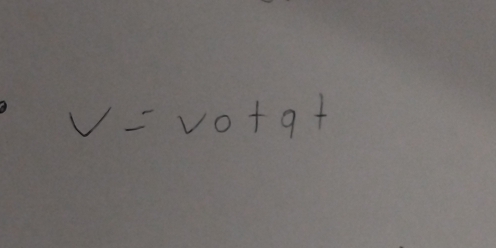 V=v_0+qt