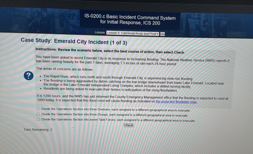 Solved: IS-0200.c Basic Incident Command System for Initial Response ...