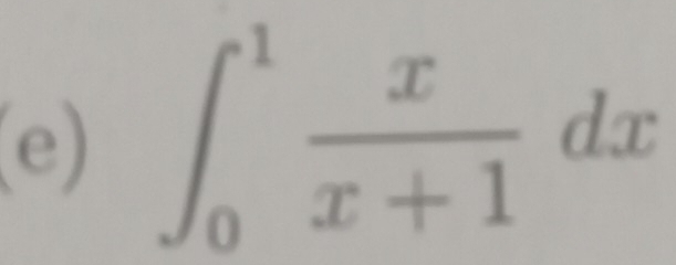 ∈t _0^(1frac x)x+1dx