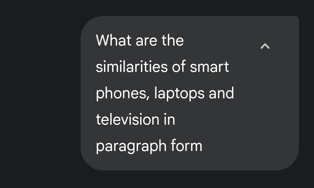 What are the 
similarities of smart 
phones, laptops and 
television in 
paragraph form