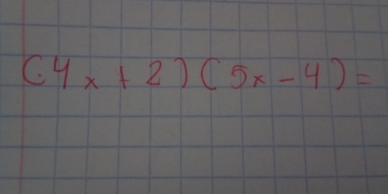 (4x+2)(5x-4)=